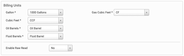 Assets Page – Facility Settings